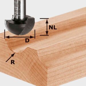Fresa a raggio convesso HW S8 R6,35